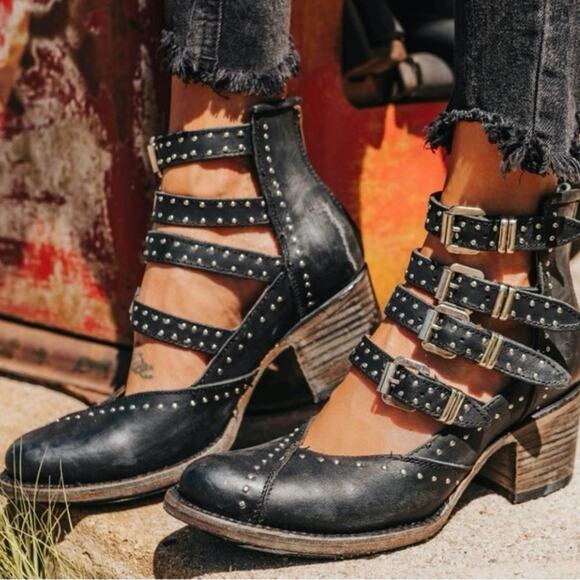 Freebird by Steven Shoes - Freebird Felicity Strappy Buckle Booties